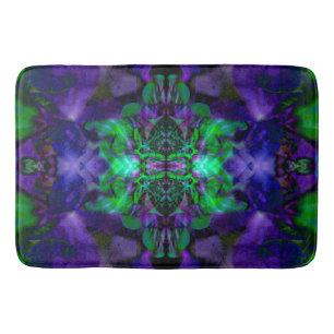 Tapis De Bain Motif de fleurs kaléidoscope violet