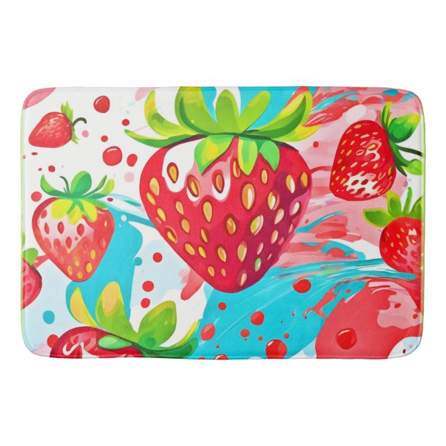 Tapis De Bain Motif de fraise (Devant)