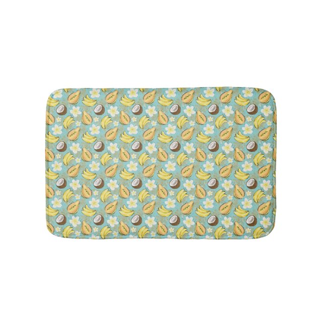 Tapis De Bain Motif de fruits tropicaux d'été (Devant)