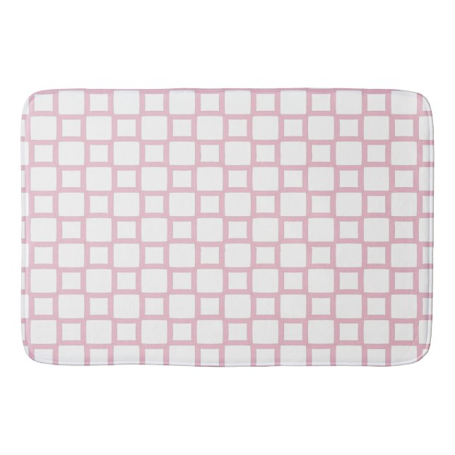 Tapis De Bain Motif de grille minimal (Devant)