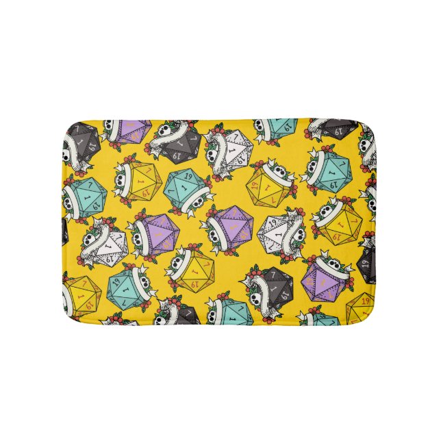 Tapis De Bain Motif de jeu de dés D20 (Devant)