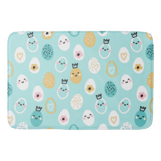 Tapis De Bain Motif de jolis œufs de Pâques Œufs pastel kawaii