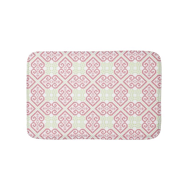 Tapis De Bain motif de la broderie de croix vintage (Devant)