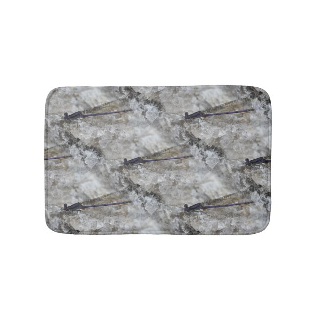 Tapis De Bain Motif de la nature pourpre de Damselfly (Devant)