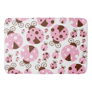Tapis De Bain Motif De Ladybugs, Mignons Ladybugs, Pink Ladybugs