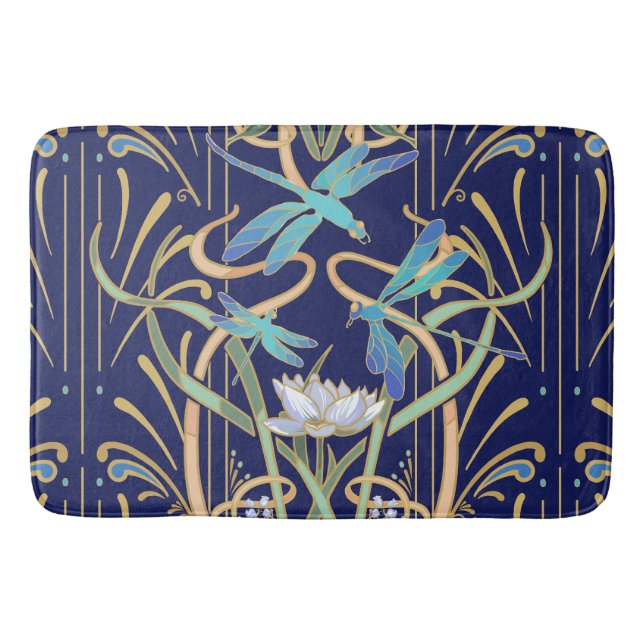 Tapis De Bain Motif de libellules Art nouveau (Devant)