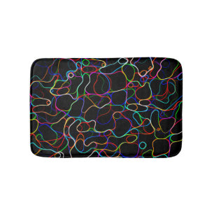 Tapis De Bain Motif de ligne courbe multicolore Neon -COOL