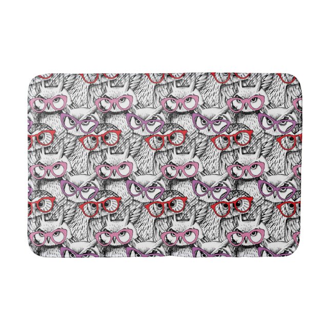Tapis De Bain Motif de lunettes de hibou (Devant)