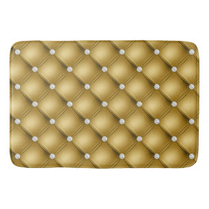 Tapis De Bain Motif de luxe Gold Diamond Tufted