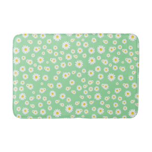 Tapis De Bain Motif de marguerites de printemps de Boho vert