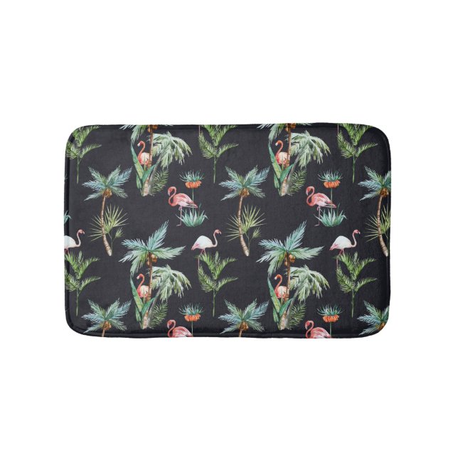 Tapis De Bain Motif de palme aquarelle (Devant)