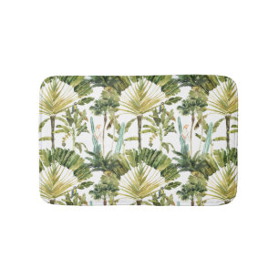 Tapis De Bain Motif de palmiers tropicaux moderne