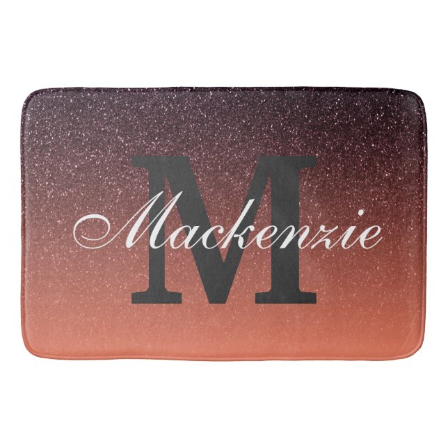 Tapis De Bain Motif de Parties scintillant de dégradé (Devant)