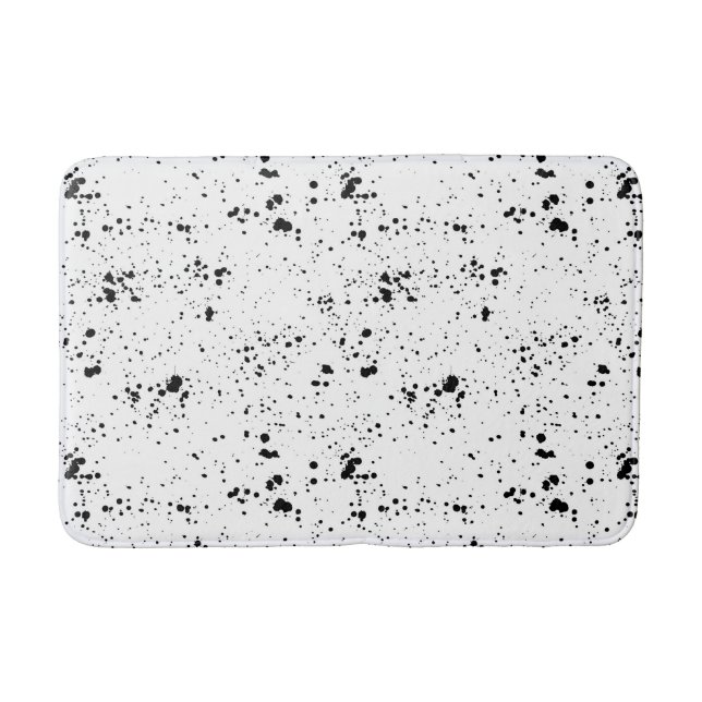 Tapis De Bain Motif de peinture noire (Devant)