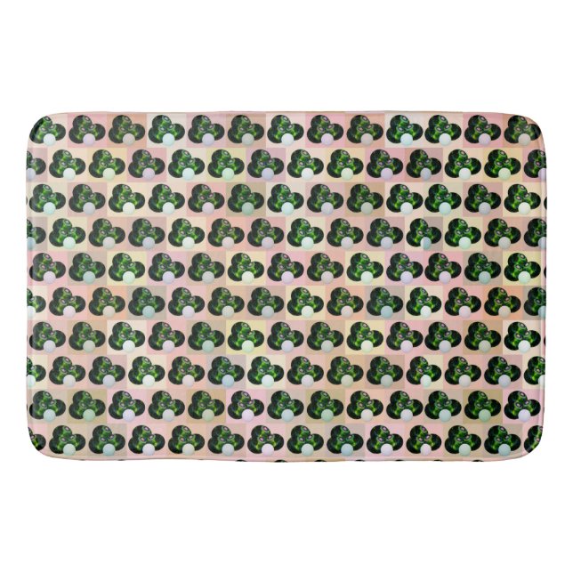 Tapis De Bain Motif de pelouse de Green Block, Bathmat (Devant)