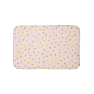 Tapis De Bain Motif de points élégant de confettis de rose et