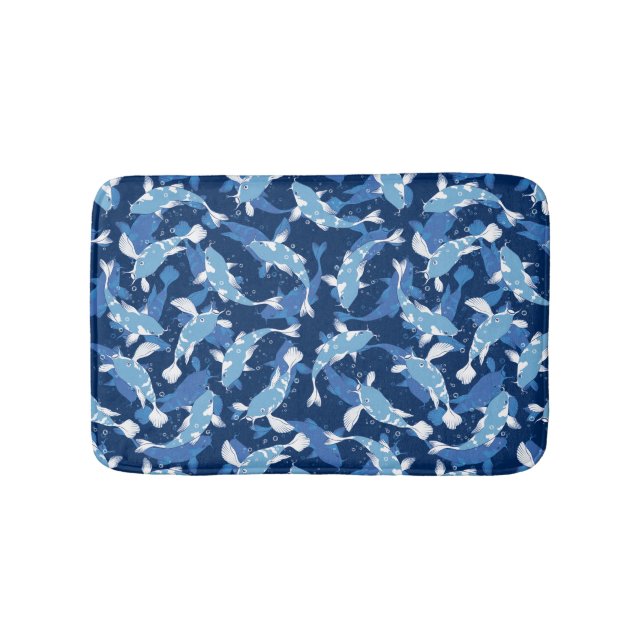 Tapis De Bain Motif de poisson Blue Koi (Devant)