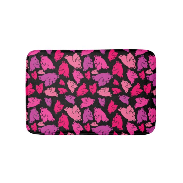 Tapis De Bain Motif de porc rose (Devant)
