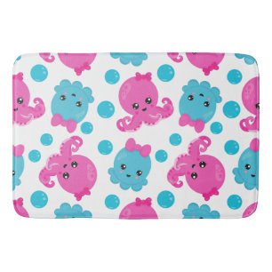 Tapis De Bain Motif de poulpe, poulpe mignonne, Animaux de mer