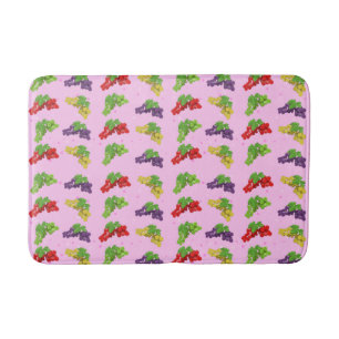 Tapis De Bain Motif de raisins colorés