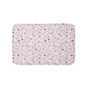 Tapis De Bain motif de rayures de kawaii