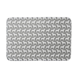 Tapis De Bain Motif de silhouettes de chien de boxe
