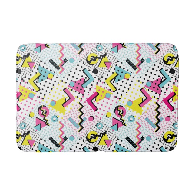 Tapis De Bain Motif de style postmoderne Memphis (Devant)