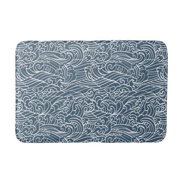 Tapis De Bain Motif de style Wave japonais (Devant)