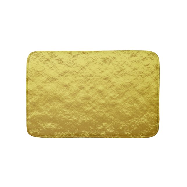 Tapis De Bain Motif de Texture d'or (Luminosité d'or luxueuse) (Devant)