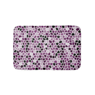 Tapis De Bain Motif de verre coloré magenta violet rose