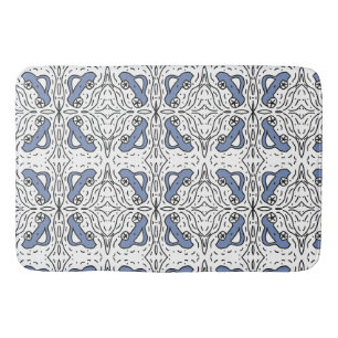 Tapis De Bain Motif de voiture gribouillée bleu noir enfants béb