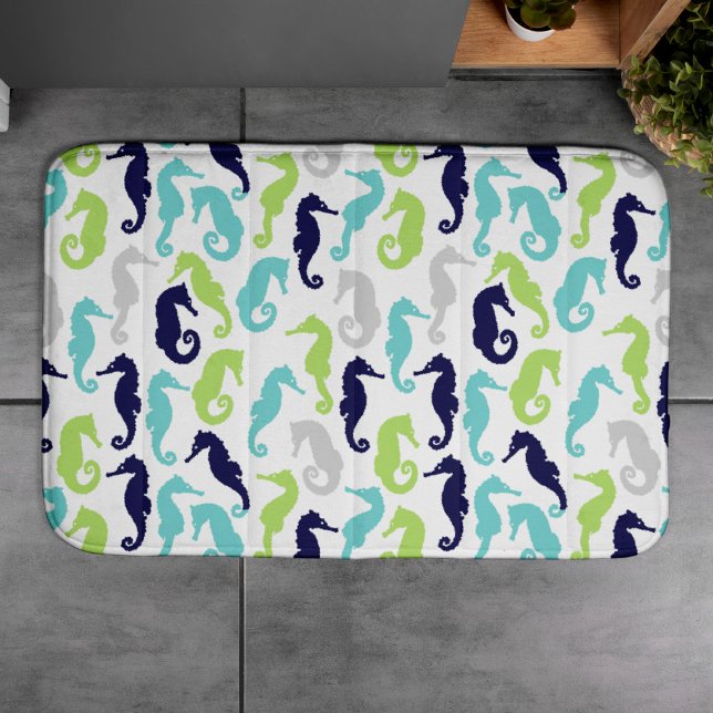 Tapis De Bain Motif des Chevaux de mer amusants (Créateur téléchargé)
