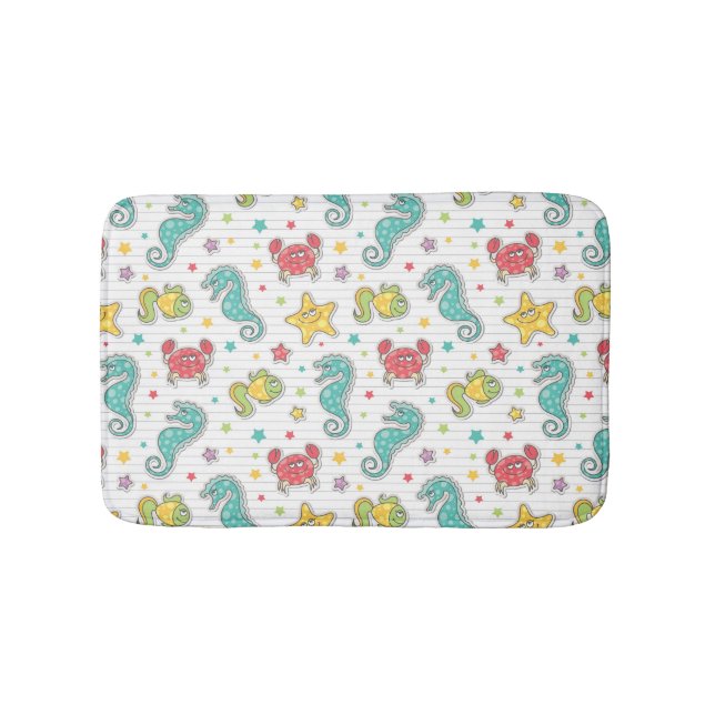 Tapis De Bain motif des créatures de mer (Devant)