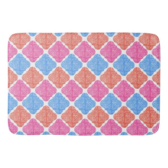Tapis De Bain Motif des diamants de la Patchwork (Devant)