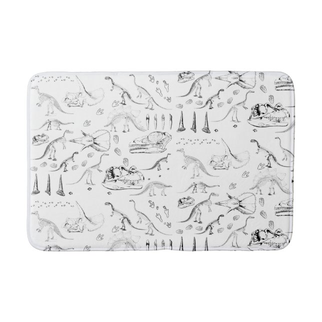 Tapis De Bain Motif des os fossiles de dinosaures (Devant)