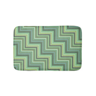 Tapis De Bain Motif d'escalier à rayures vert olive