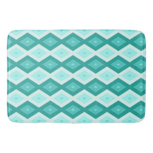 Tapis De Bain Motif diamant turquoise