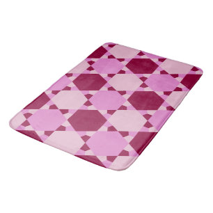 Tapis De Bain Motif d'illusion optique Girly Pink