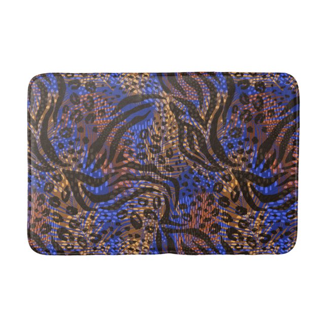 Tapis De Bain Motif d'impression Leopard et Zebra (Devant)