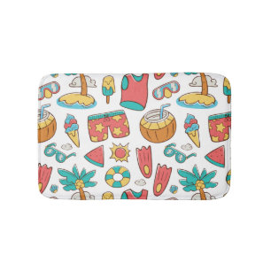 Tapis De Bain motif drôle vacances d'été plage