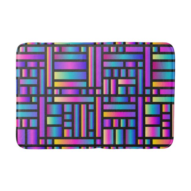 Tapis De Bain Motif élégant moderne - Mode Tartan géométrique (Devant)