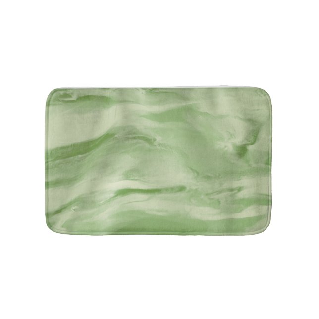 Tapis De Bain motif en marbre vert Mint customisé (Devant)