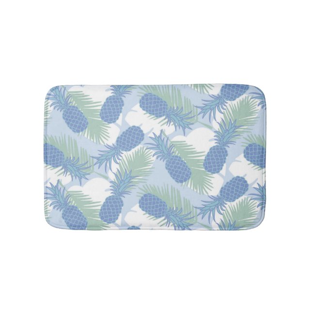 Tapis De Bain Motif en pastel tropical d'ananas (Devant)