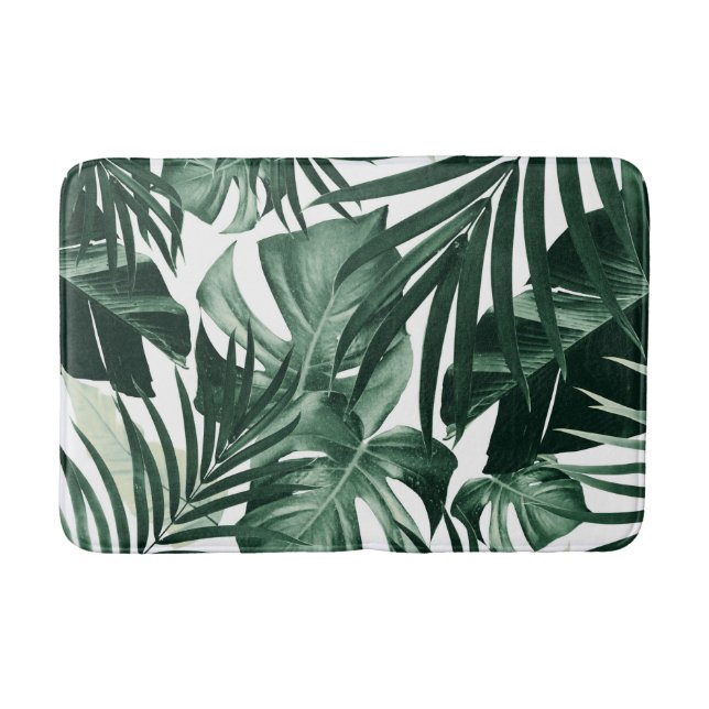 Tapis De Bain Motif Feuille de la jungle tropicale #4 (Devant)