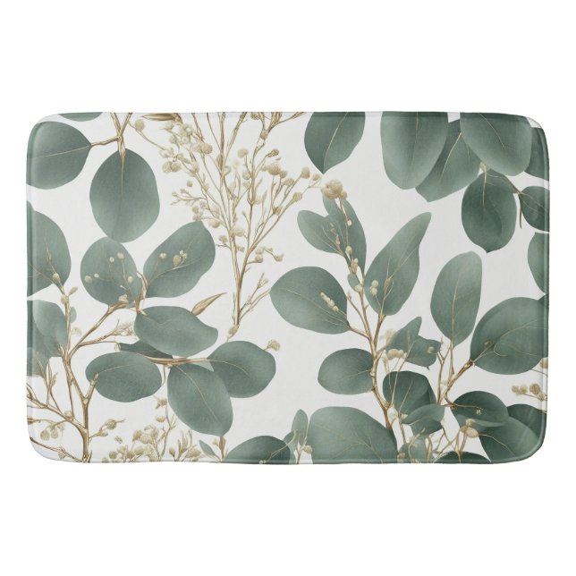 Tapis De Bain Motif Feuille de l'Eucalyptus (Devant)