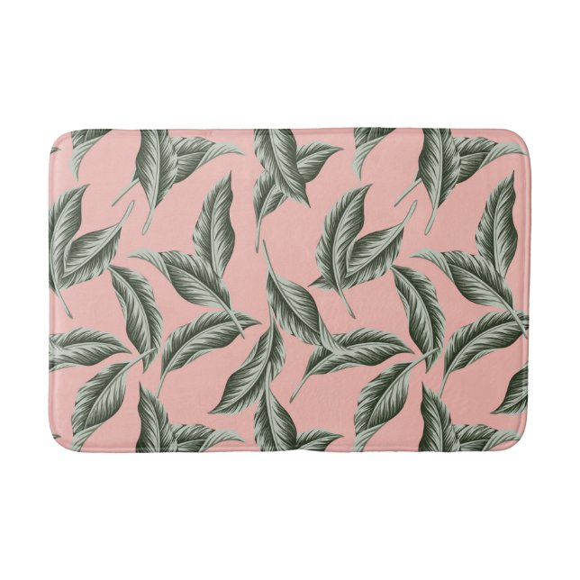 Tapis De Bain Motif Feuille du jardin tropical (Devant)