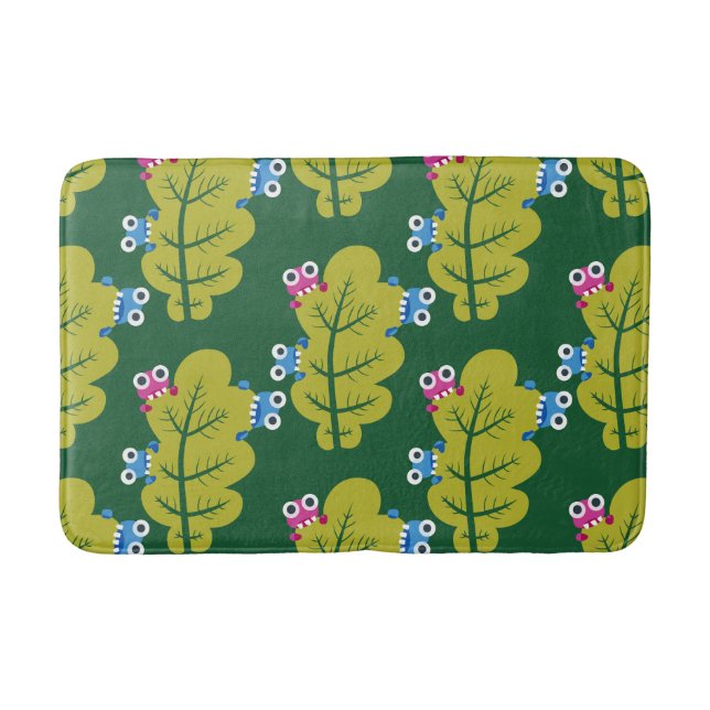 Tapis De Bain Motif Feuille vert mignon (Devant)