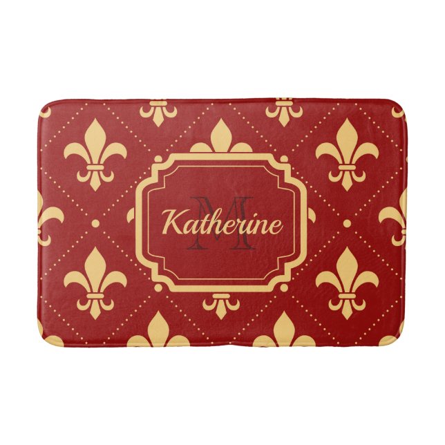 Tapis De Bain Motif Fleur-de-lis (Devant)