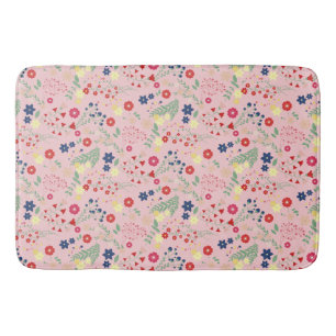 Tapis De Bain Motif Fleur sauvage de jardin rose simple
