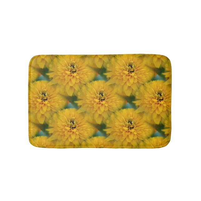 Tapis De Bain Motif Fleurs de marguerite jaune (Devant)